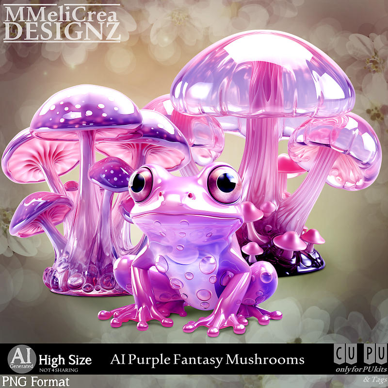(image for) AI - CU Purple Fantasy Mushrooms (CU4PU/PNG)